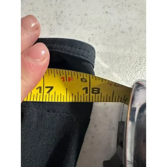 Abercrombie & Fitch Jumpsuit Womens M Black Adjustable Straps Elastic Waist D20 - Picture 6 of 7